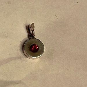 PENDANT CHARM Purchased in England but made in ITALY.Beautiful Faceted Red stone